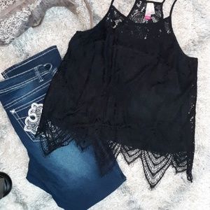 Black lace shirt